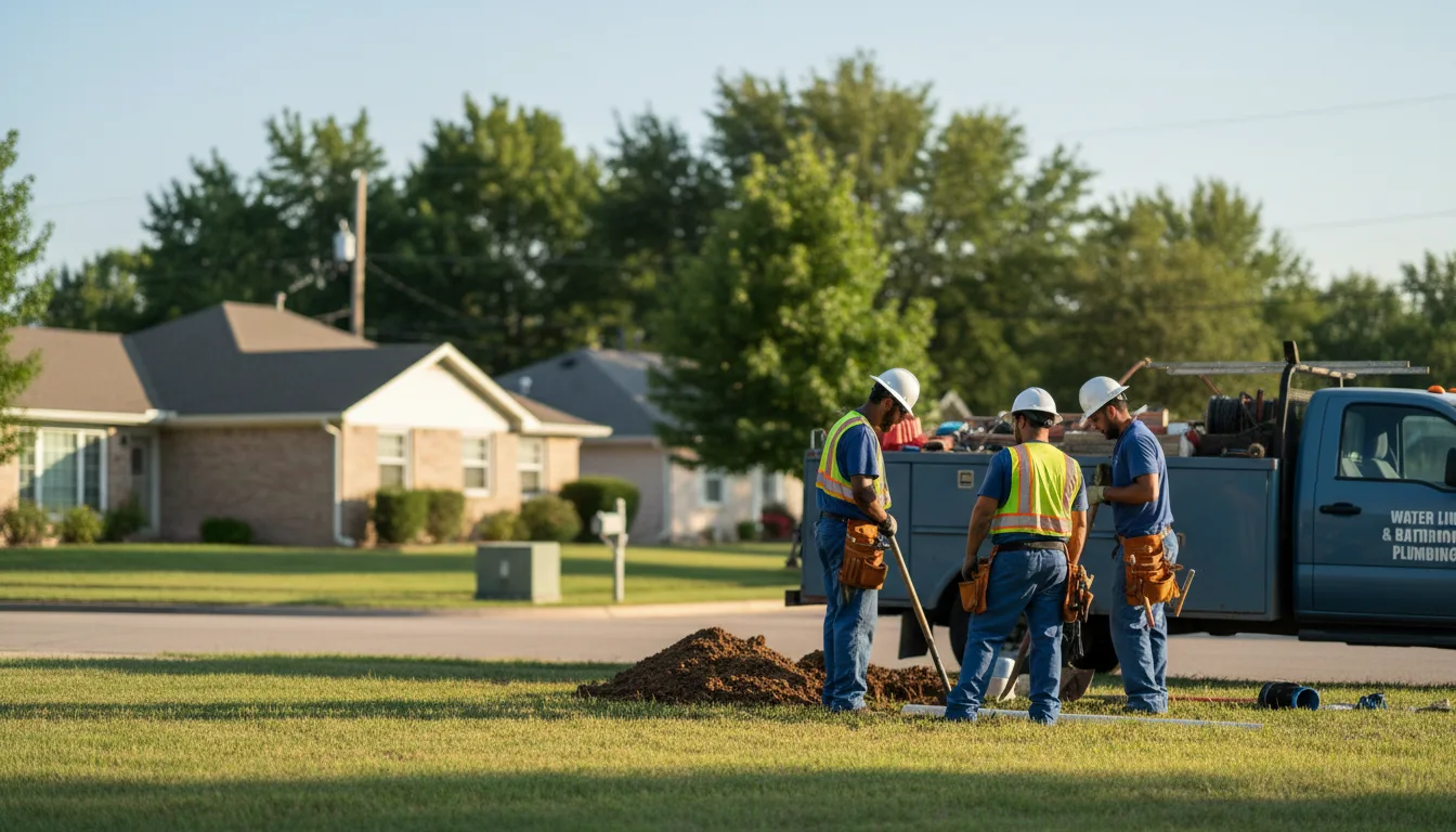 Residential water line and bathroom plumbing service in Rosston, AR